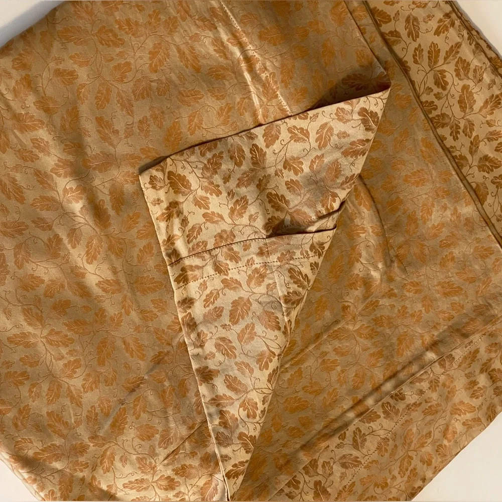 Nancy Koltes 2 Euro‎ Shams Pair Foglia Cognac Jacquard